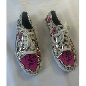Coach Dee Daisy Floral Print Canvas tennis shoes Size 5B - Pre-Owned